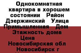 Однокомнатная квартира в хорошем состоянии › Район ­ Дзержинский › Улица ­ Примышленная › Дом ­ 10 › Этажность дома ­ 5 › Цена ­ 10 500 - Новосибирская обл., Новосибирск г. Недвижимость » Квартиры аренда   . Новосибирская обл.,Новосибирск г.